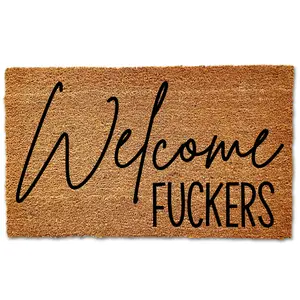 Welcome Fuckers Doormat, Funny Door Mat, Personalized Doormat,Custom Welcome Mat, Housewarming Gift, Closing Gift, Door Mat Funny Dorm Decor