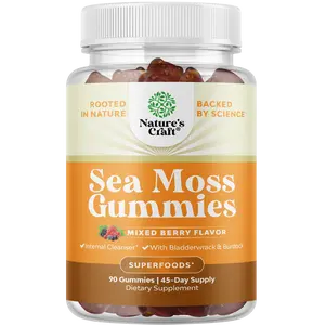 Nature's Craft Irish Sea Moss Gummies - Immune Support Supplement Detox Gummies Digestive Health Cleansing the Gut Healthcare