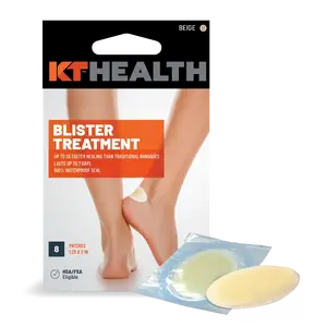 KT Health Blister Treatment Patch - Pain Relief For Blisters - 8 Pack