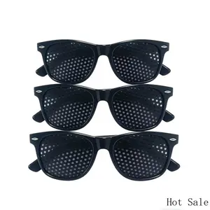 3 piece -Pinhole Vision Correction Glasses - Naturally Improve Focus & Clarity for Enhanced Eye Health and Vision Quality Unisex UV400black pinhole glasses, unisex, minimalist, lightweight, trendy