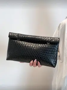 Fashion Solid Color Handbag, Large Capacity Magnetic Closure Crossbody Bag, Crocodile Pattern Women's Purse, Multi-Functional Evening Bag, Crossbody Clutch, Handheld Bag Purse