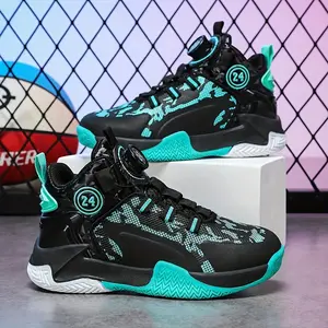 Comfy Non Slip Soft Sole Boy's Trendy High Top Basketball Shoes With Rotary Buckle Sneakers Women's Neutral Running warm plush lining Unisex Water Breathable Mesh Waterproof Hiking Boots Men's Golf casual quick Quick-Dry Non-Slip Aqua Peloton