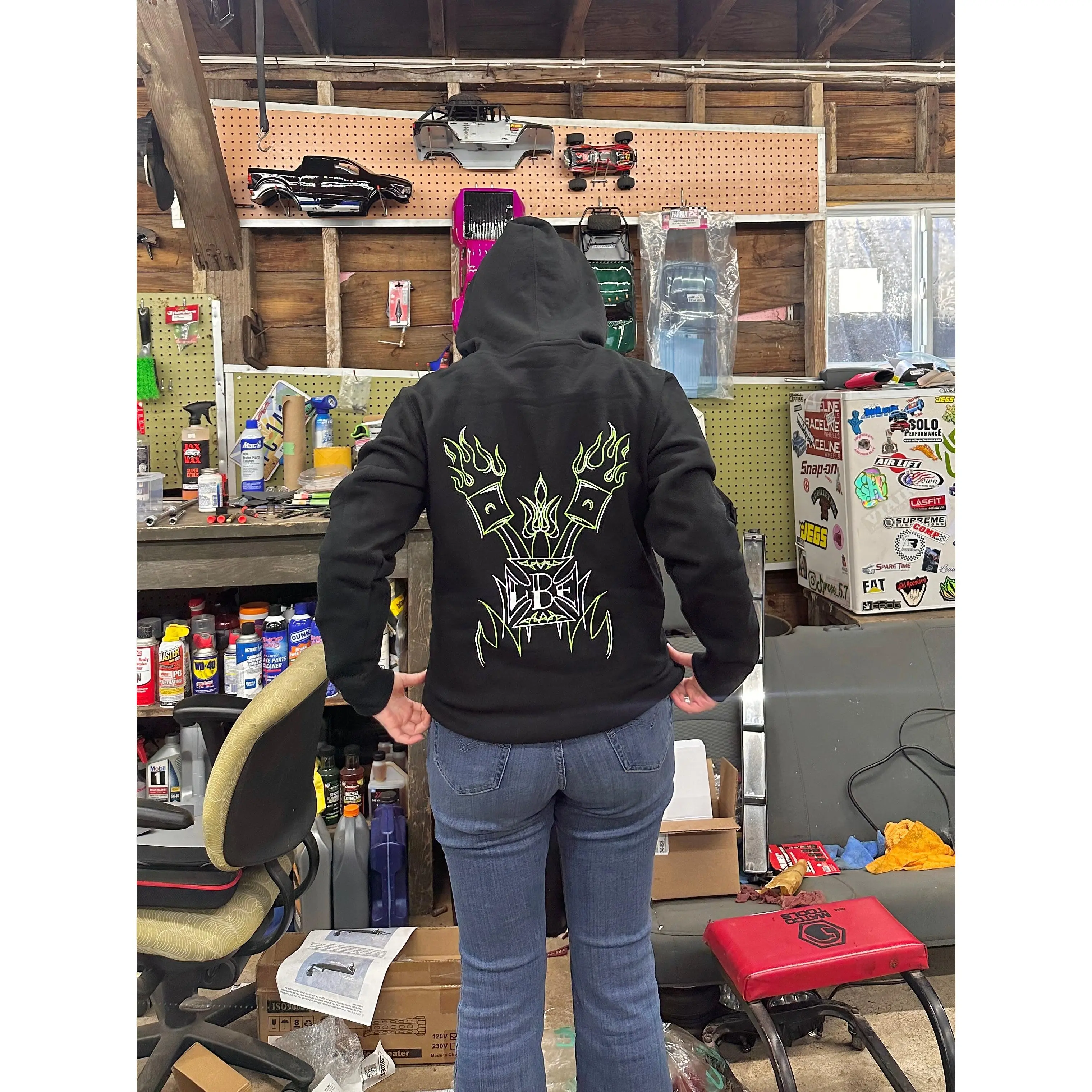 Pinstriped Lime Green Hoodie