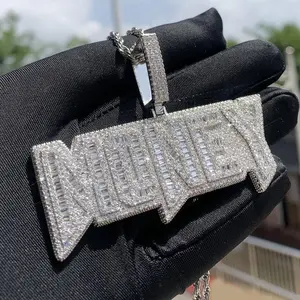 Europe and the United States Instagram burst full of personality drill letter pendant Trendy Cool guy Hip Hop pendant