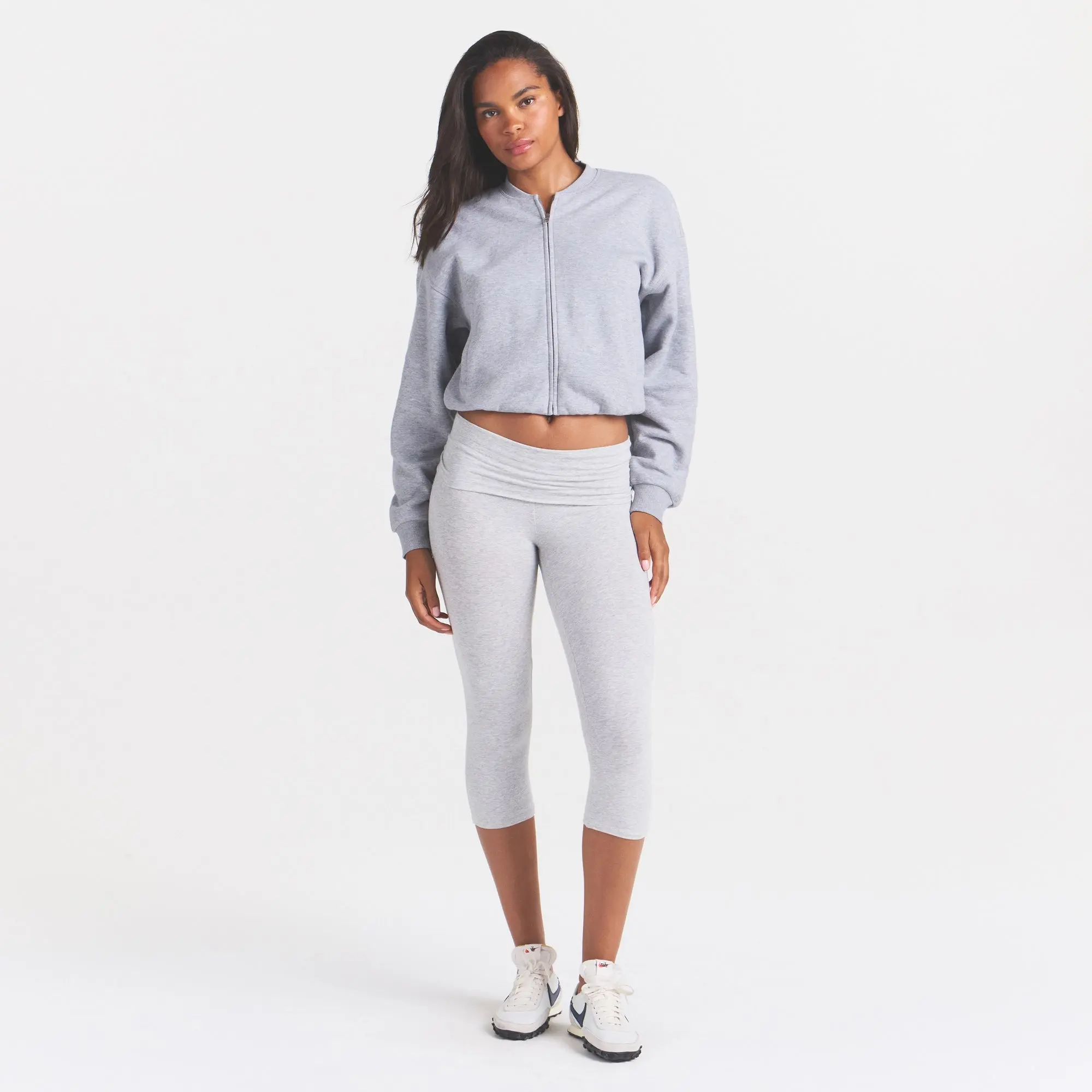 SKIMS COTTON FLEECE BOMBER JACKET