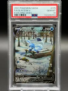 Pokemon TCG Glaceon V | Evolving Skies 175/203 | PSA Graded GEM MT 10