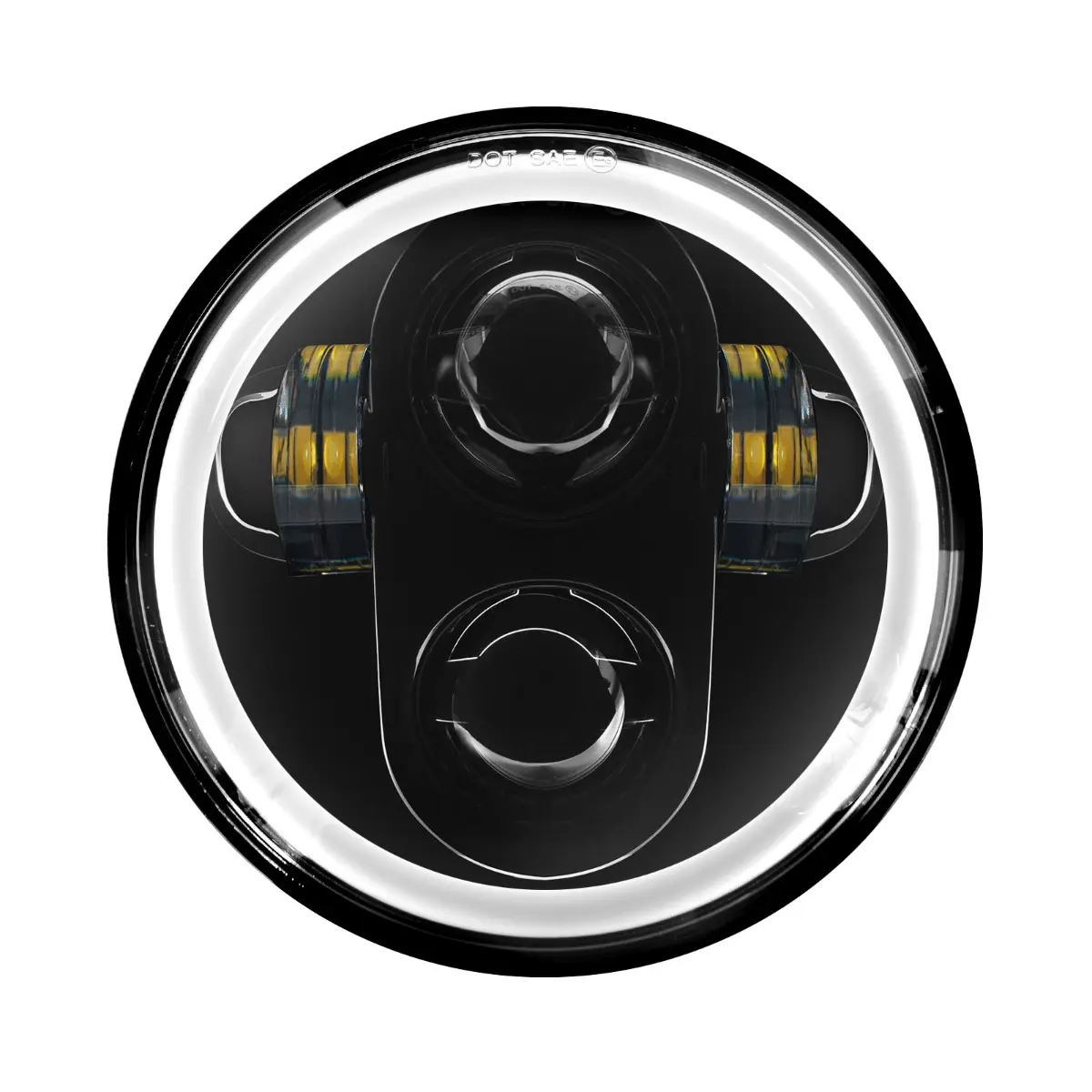 5 3/4" LED Black HALOMAKER® Headlight for '18-'25 Harley® Street Bob / Low Rider / Standard