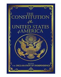 United States Constitution & Declaration of Independence Book - American History Resource, Political Document, 4th July Gift (Humanities & Social Sciences, Politics Law Category)