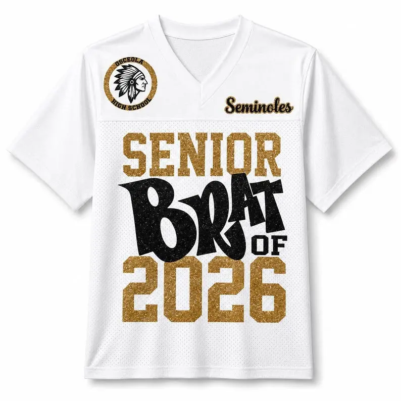 Custom Senior Football Jersey  Personalized Senior Night Jersey  Graduation Football Shirt  Class of 2027 Gift