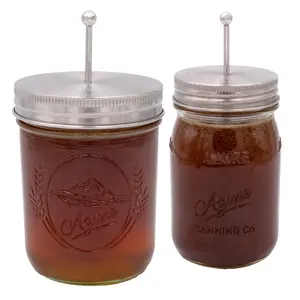Stainless Steel Honey Dipper Lid for Mason Jars, Kitchen Organiser Accessory for Storage Bottles, Ideal Gift for Home Supplies Enthusiasts