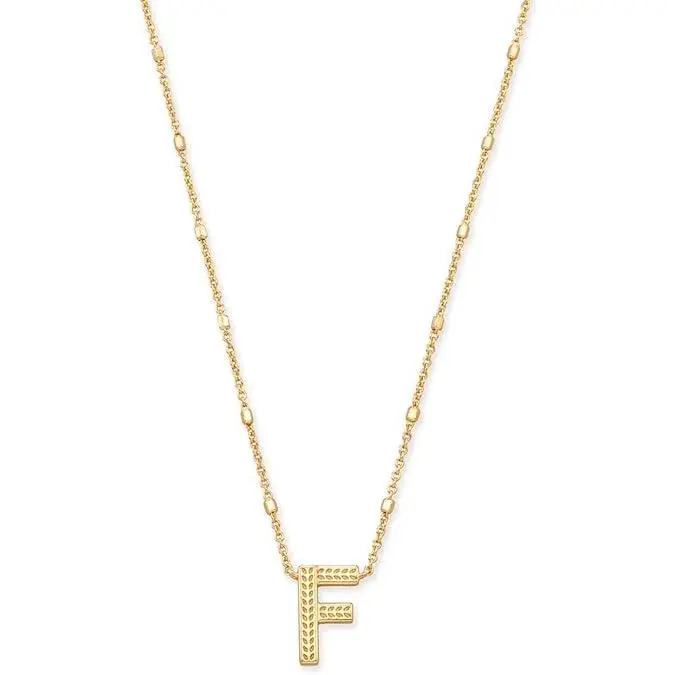 Kendra Scott Letter F Pendant Necklace Gold Metal 9608800275