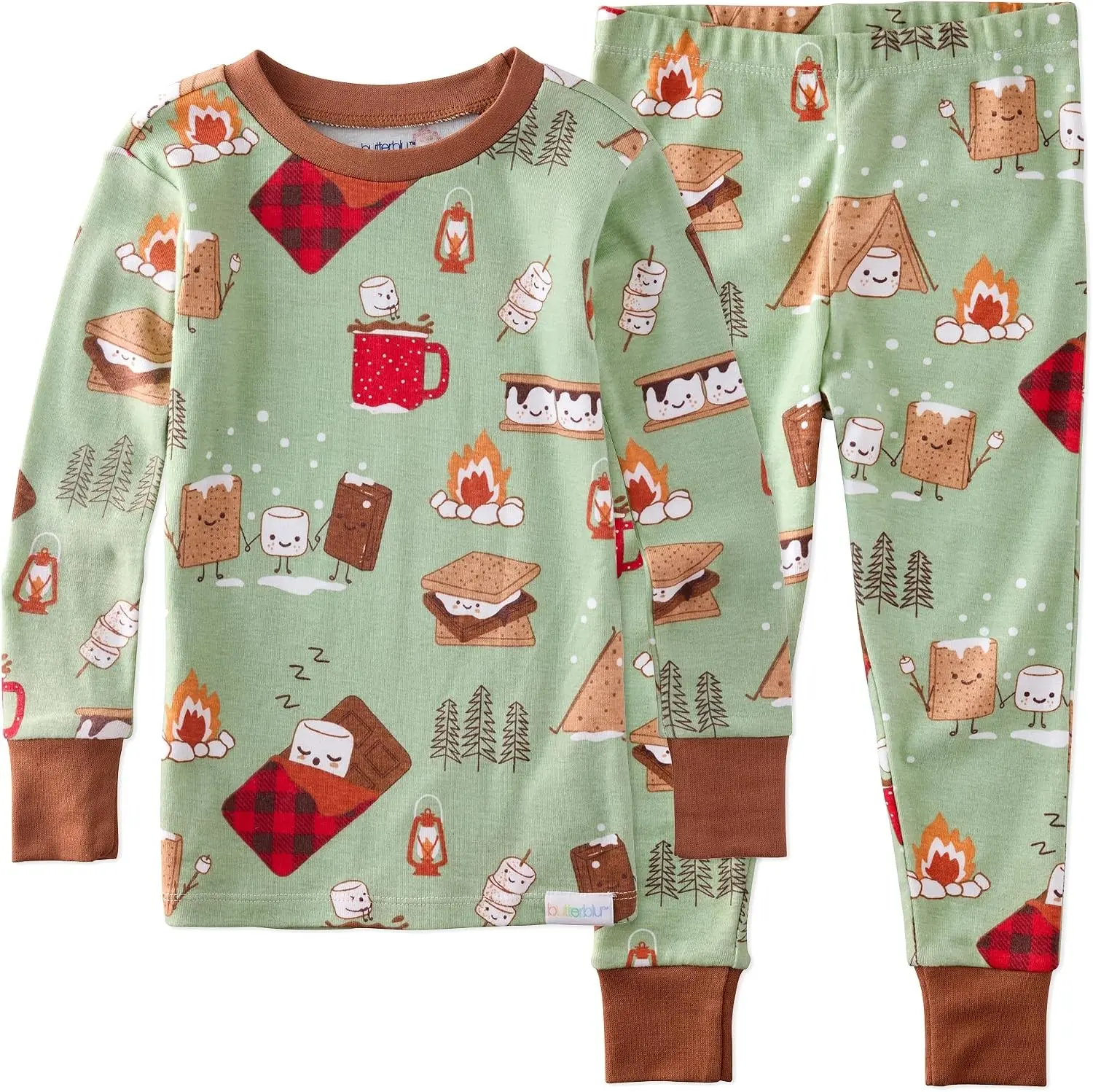 Zen Snug-fit 2-Piece Pajamas 100% Organic Cotton Long Sleeve for Boys & Girls