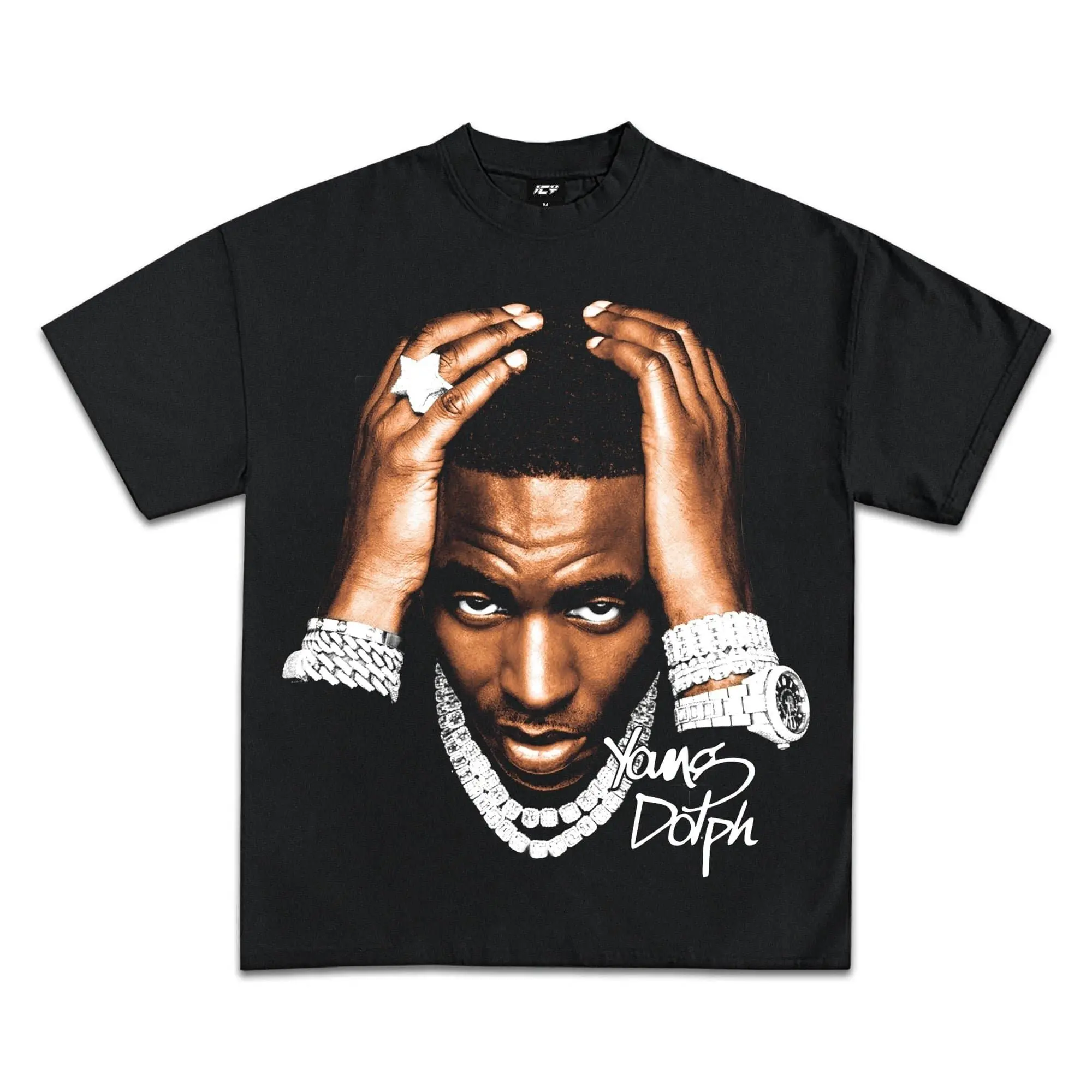 Young Dolph Rap Tee, Vintage Hip Hop Graphic Shirt, Y2K Streetwear T-Shirt, Jumbo Print Music Fan Tee, Unisex Cotton Shirt