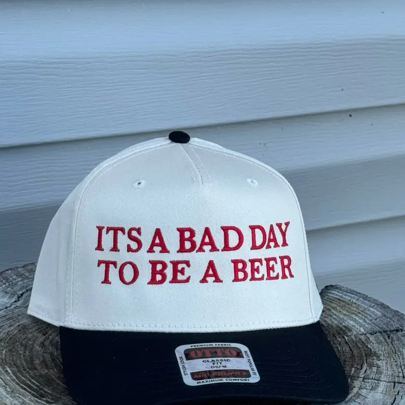 Otto Custom Embroidered "It's A Bad Day To Be A Beer" Otto Trucker Hat Adjustable Snapback