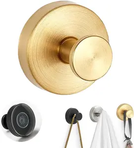 Suction Cup Hooks for Door Wreaths,2026 Upgrade No-Drill Hooks,Stainless Steel Waterproof Suction Cup Hook,Rustproof Holder Towel Hooks for Bathroom Wall,Kitchen,Glass,Tile(Gold) blade stand hangers