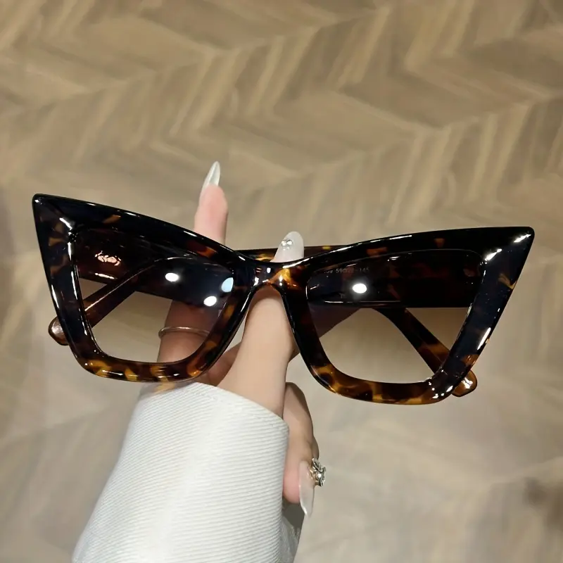 Unisex Oversized Cat Eye Sunglasses, Tortoiseshell Frames, Retro Fashion Gradient Lenses, High Quality Luxury UV Protection Eyewear, Tortoiseshell Sunglasses, High Quality Sunglasses