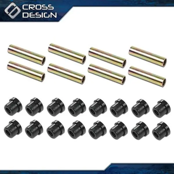 CROSSDESIGN High-Quality Front & Rear Leaf Spring Bushing Kit (16 Bushings, 8 Sleeves) – Complete Replacement Set for Club Car DS 81+ Golf Carts (Automotive Accessory, Includes Part Numbers), Golf Cart, 16 Leaf Spring Bushings