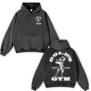 Gold's Gym Classics Washed Hoodie, Gym Washed Heavyweight Cotton T-Shirt, Workout Tee, Sport Gift, Gymnastic Merch Fan, Streetwear Washed Tee, Vintage Hiphop Washed Shirt, Retro Washed Tee