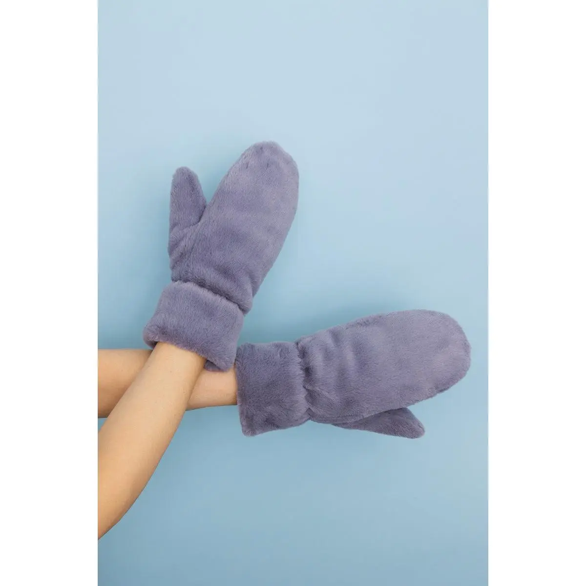 Plush Fleece Lined Cozy Mitten Gloves for Women Soft Warm Winter Mittens | Ultra-Soft Plush Touchscreen Winter Hand Warmers in Pastel Colors