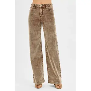 RISEN High Rise Wide Leg Corduroy Jeans