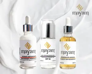 Mayam Beauty Anti-Acne Skincare Set – Day Cream SPF 50 + PDRN Serum + Retinol Serum for Clear Skin | Made in Mexico Restore Repair