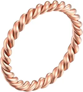 Pure Copper Tensor Rings, Twisted Solid Copper Twist Ring Jewelry for Men and Women