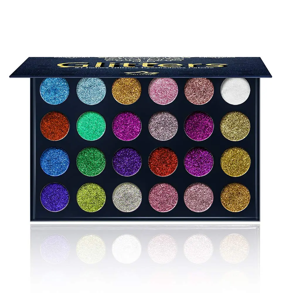 24 Colour Shimmery Radiant Eyeshadow Palette - Ultra Pigmented Vegan Pressed Powder, Long-Lasting, Waterproof, Hypoallergenic, Non-Toxic, Cruelty-Free, Ideal for Party & Wedding Makeup, Great Gift for Lovers (Apply Primer for Best Results)