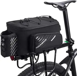 ROCKBROS Bike Rack Bag Bicycle Bag Trunk Rear Rack Bag Bike Panniers Bike Accessories Basket Storage Luggage Saddle Shoulder Bag 13L for E bike, Bicycle With Rain Cover
