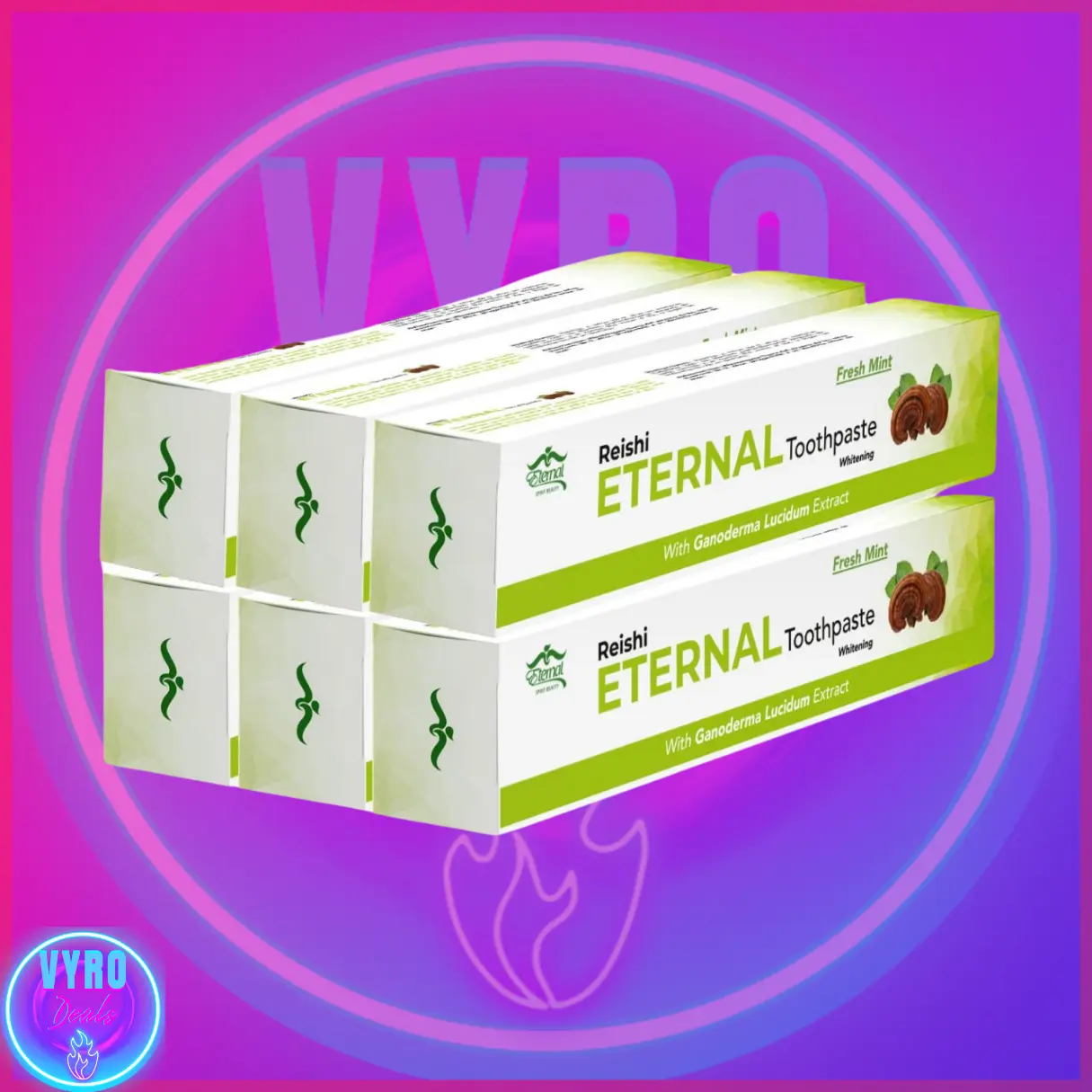 Eternal Whitening Fresh Mint SB Toothpaste for Oral Care- PACK OF 6