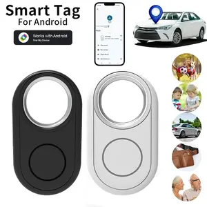 Smart GPS Global Real-Time Tracking Tag, Slim Bluetooth Anti-Lost Device, Google Find My Device Compatible, Two-Way Alarm Key Finder, Wallet Luggage Phone Anti-Lost Tracker, Portable Locator Sticker, Remote Item Finder & Anti-Theft Tracking Tag for Andr