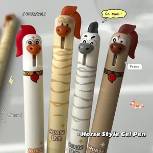 4/8pcs Unicorn-Themed Neutral Pen Set, 0.5mm Creative Animal Writing Tools, Animal Design Pens, Unique Gift Idea for Students & Special Occasions