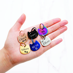 Pet ID Tag- Cat ID Tag- Tag For cat Personalized - Dog Name Tags - Custom Cat Tag - Dog Id Tag Phone - Cat custom id Tag-cat name tag