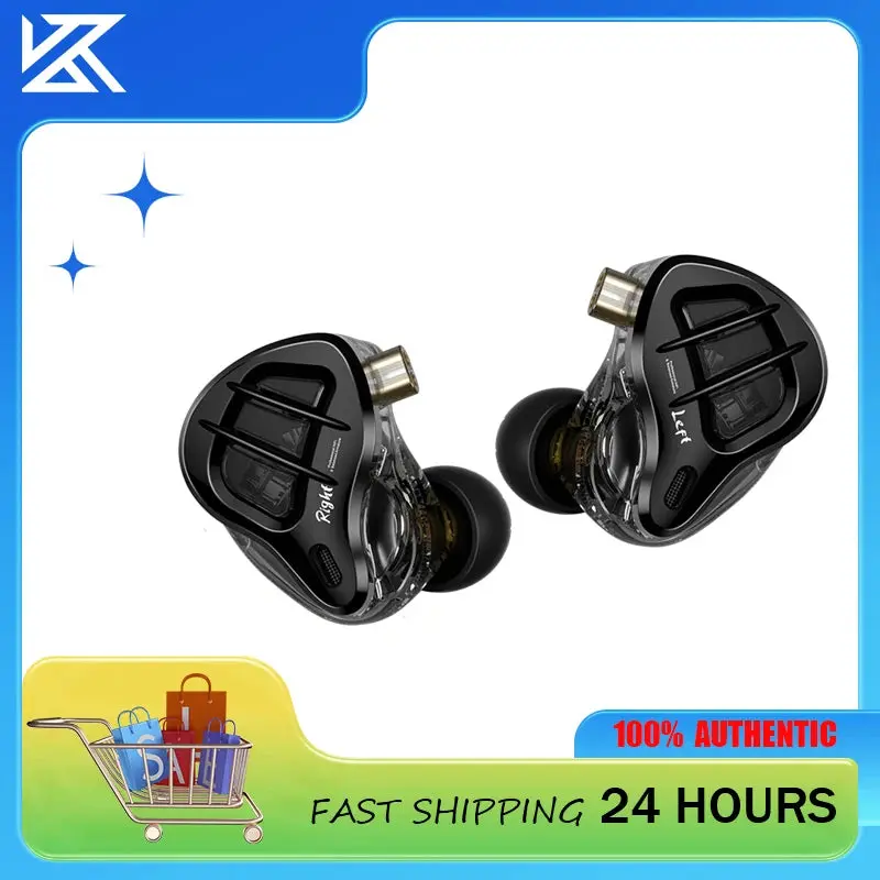KZ ZAR 8-Driver Audiophile Earphones 1 Dynamic+7BA HiFi Soundstage Gaming/Monitor Headphones