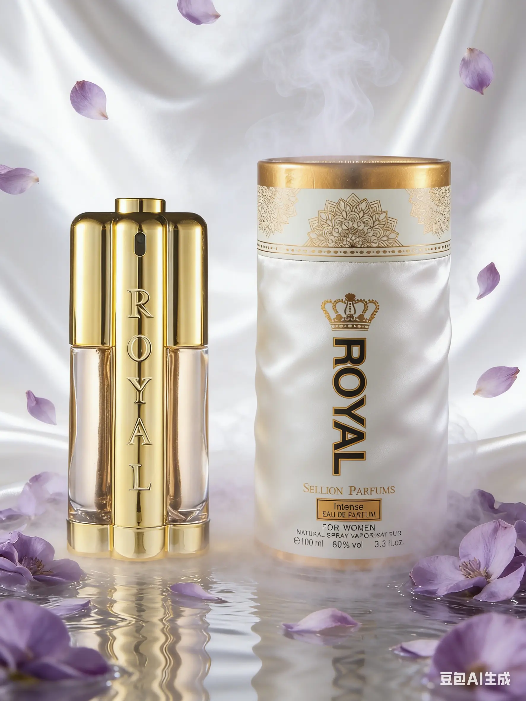 SELLION ROYAL WHITE Premium Long-Lasting Eau de Parfum for Women, Luxury Alcohol-Based Aromatic Chic Fragrance with Rose, Vibrant Marshmallow & Woody Notes, Alcohol-Based Women's Fragrance, Chic Women's Fragrance