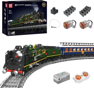Mould King 12025 Steam Train Clamping Blocks Set Locomotive SNCF 231 Orient Express Remote Controlled Railway Train with LED Lighting Building Blocks Toy Set 3898pcs