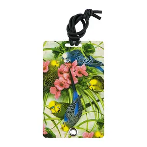 Yay Novelty 2033 Stylish & Secure Luggage Tag for Backpacks Pet Carriers & More - Budgerigar