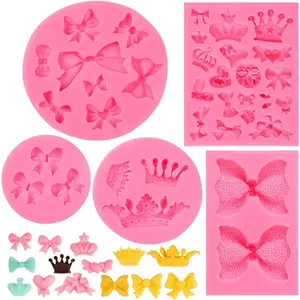Bow  Fondant Mold Crown  Candy Mold Cupcake Top Decoration, Pastry, Biscuit Decoration, , , DIY Craft Items, Birthday Parties.