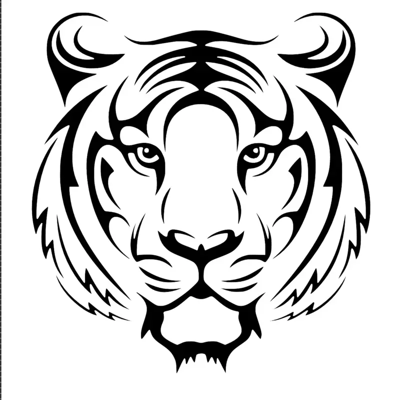 Durable Tiger Face Car Sticker for All Vehicle Models