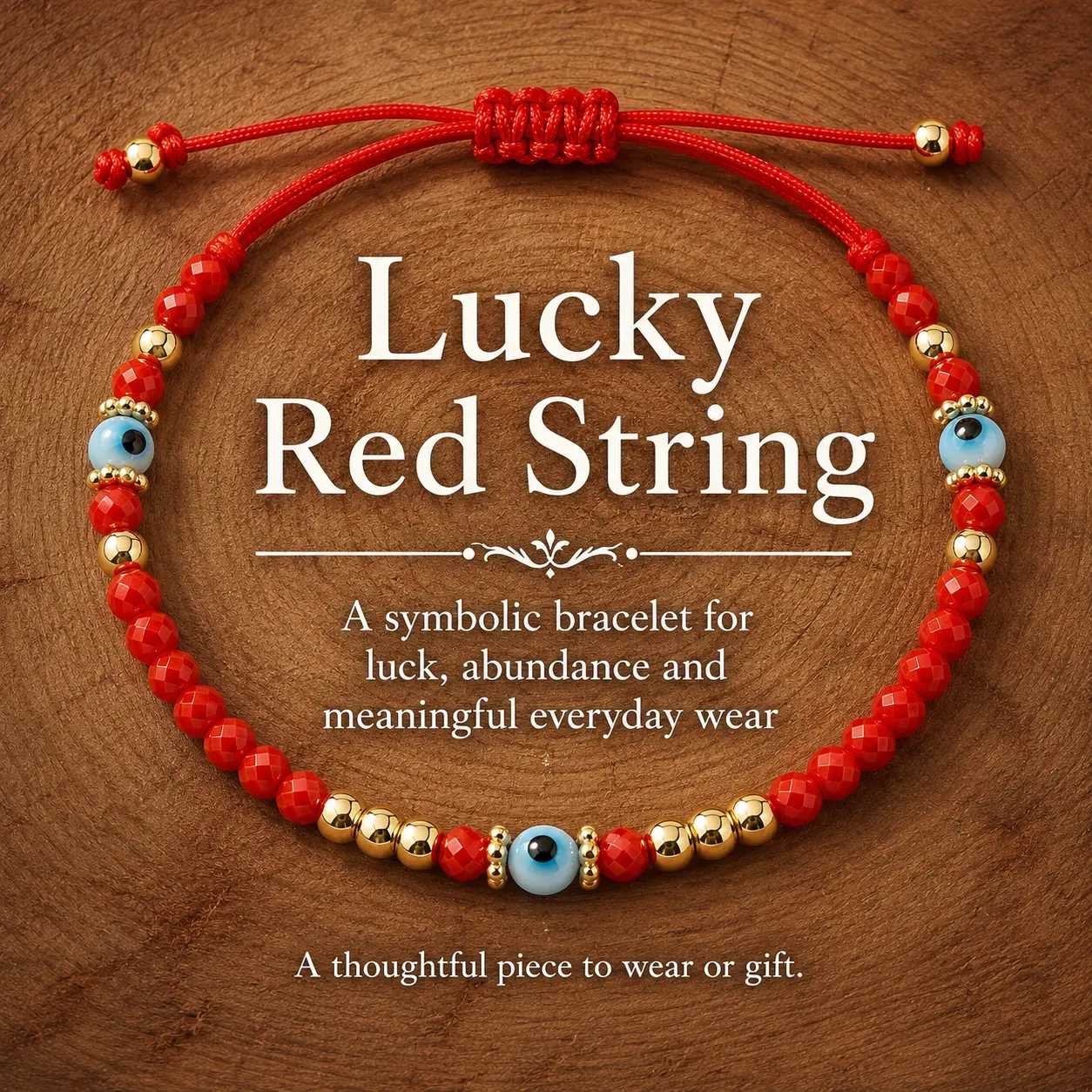 YLNWH Boho Red Crystal Beaded Bracelet With Gold Accents And Blue Evil Eye - Attracts Wealth, Money Attraction, Lucky Bracelet, Ideal Gift For Friends And Family, Elegant Vintage Style, All Season Charm, Jewelry Bracelet Design, Charm Bracelets