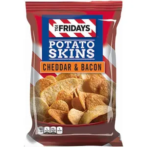 TGI Friday's 4 oz Cheddar & Bacon Potato Skins Chips (3 Bags)