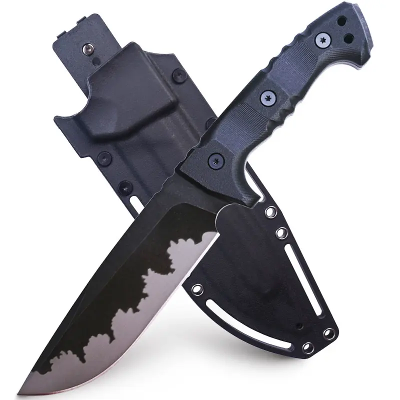 High hardness straight knife, multifunctional camping essential tool, fruit knife, kitchen knife, handle meat knife, matching scabbard, male and female gifts