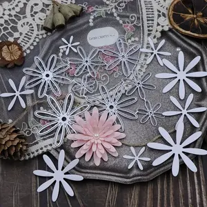 New Petal Metal Cutting Mold Set, Silver Color Embossing Template Kit for DIY Albums, Card Making & Crafts Supplies, Scrapbook Materials