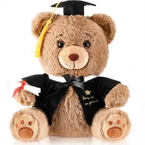 Graduation Cute Bears Stuffed Animal Class of 2026 Plush Bear 10 Inch in Cap Graduation Bear Kindergarten Graduation Gifts Stuffed Bear Plush Bear Toy for Family Girlfriend Boyfriend Classmates or Friends Gift Grad Party Decor Supplies