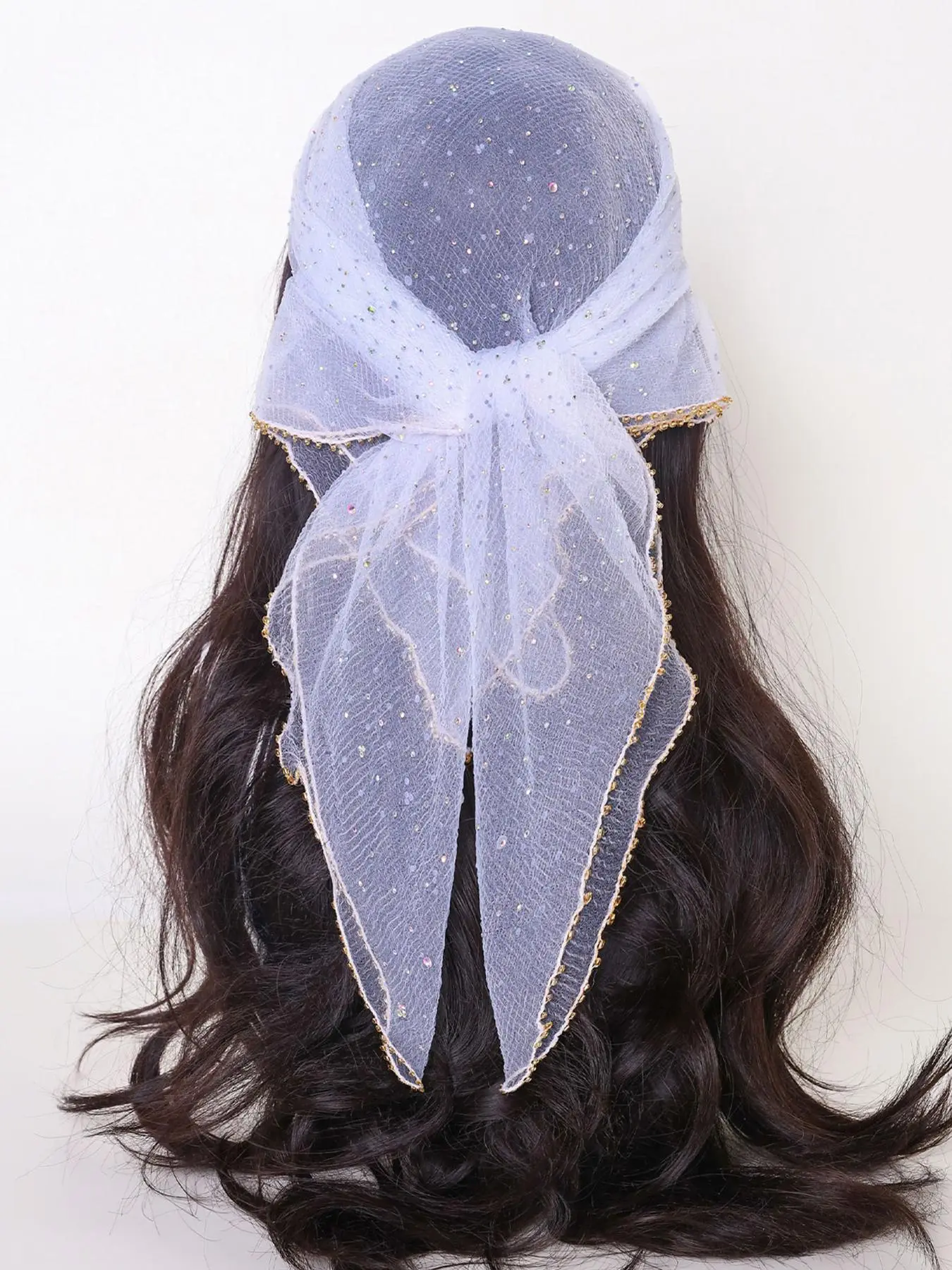 Women's Elegant Rhinestone Decorated Headscarf, Fashion Hair Scarves, Casual Versatile Turban Hijab, Fashionable Hair Accessories for Women & Girls, Shawl Wrap, Boho Style Scarf, Decorative Scarf, Turban Wraps, Head Scarf Turbans