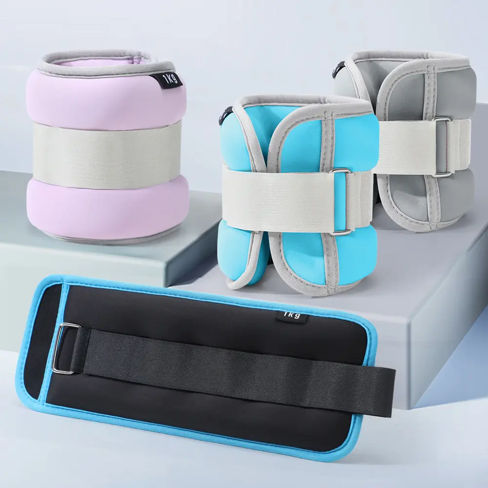 Adjustable Weighted Ankle Wrist Weights Set (1-20 LBS) - Beginner-Friendly, Sand-Filled, Sweat-Resistant Home Workout Gear for Walking, Strength Training, Rehabilitation, Weighted Ankle Weights, Beginner-Friendly Ankle Weights