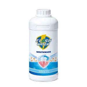Flashwater Alcohol-Free Mouthwash with HAS Factor for Gum Health, Teeth Whitening & Fresh Breath - Antibacterial & Anti-Cavity Oral Rinse for Braces, Gentle for Adults & Kids 6+, 33.8 Fl Oz