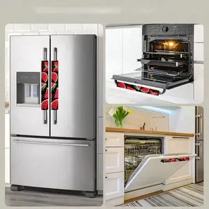 2pcs 4.7x15.7 inch Watermelon Slice Pattern Kitchen Appliance Handle Covers | Removable and Reusable Protective Covers for Refrigerator/Dishwasher/Microwave/Oven.  Home Decor, Holiday Gift, Durable Cover. 2.07LYY-17