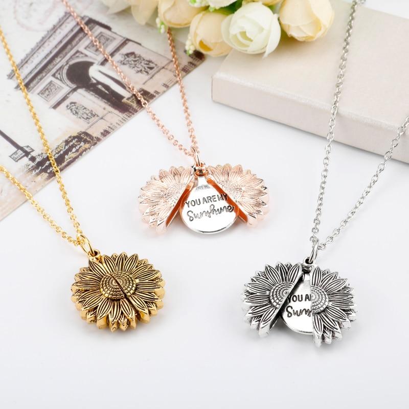 Personalized Sunflower Double Initial Necklace, Gold Letter Necklace, Gift for Her, Mother’s Day Gift