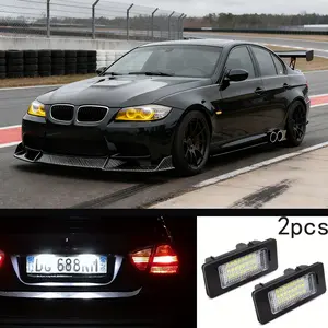 ⚡🚀 2 PCS BMW Smart LED License Plate Lights | Compatible with E90 M3/E92/E70/E93 & Full Series ✅ Intelligent Canbus Chip, Millisecond Matching Original Vehicle Circuit ✅ 6500K Digital White Light, Photoelectric Integrated High-Brightness Module