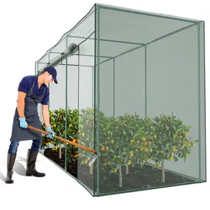 Naudacaa Crop Cages for Garden Plant, Plant Protection Tent with Zippered Door, Raised Bed Cover, Garden Bed Cover with Frame, Wind-Resistant Plant Cages for Outdoor Plants Vegetable Flower